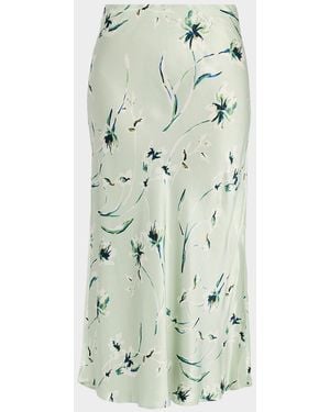 Rails Anya Satin Midi Skirt - Green