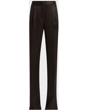 Tom Ford Sharp Grain De Poudre Straight-Leg Pants - Black