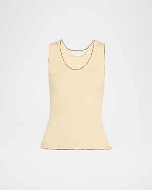 Proenza Schouler Eloise Lightweight Knit Tank Top - Natural