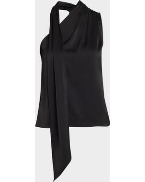 Generation Love Caliope One-Shoulder Satin Top - Black