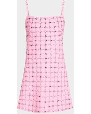 Jonathan Simkhai Ziva Sleeveless Embellished Mini Dress - Pink