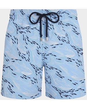 Vilebrequin Apos;S Mistral Nylon Swim Trunks - Blue