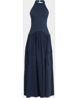 Ramy Brook Simonne Drop-Waist Maxi Dress - Blue