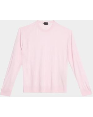 Tom Ford Apos;S Fine Merino Wool Crewneck Sweater - Pink