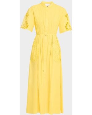 Acler Balwest Embroidered Maxi Dress - Yellow