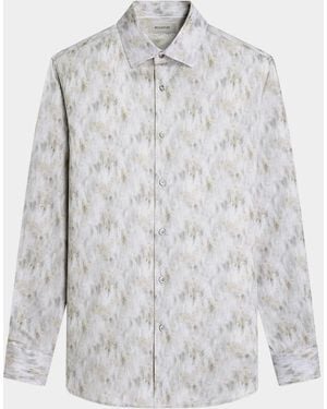 Bugatchi Apos;S Julian Abstract-Print Shirt - White