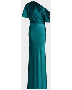 versace jennifer lopez green dress Amsale Pearce Gown BHLDN