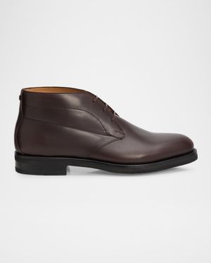 Ferragamo Apos;S Settimot Leather Desert Boots - Brown