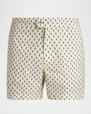 Tom Ford Apos;S Paisley-Print Swim Shorts - White