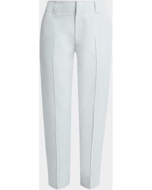 Chloé Linen-Cotton Pintuck Pants - White