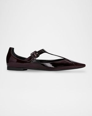 Pierre Hardy Eddie Patent Leather Mary Jane Flats - Black