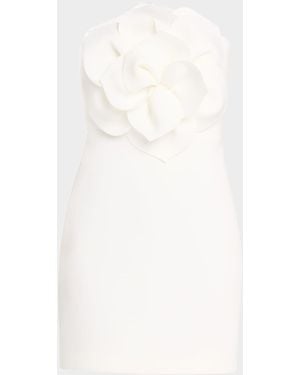 ONE33 SOCIAL Strapless Rosette Bodice Scuba Mini Dress - White