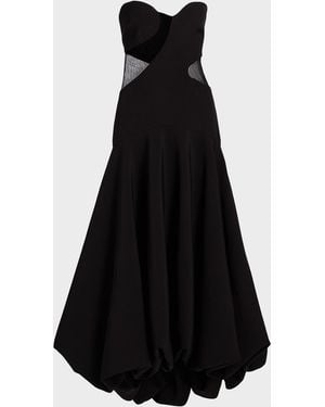Et Ochs Daniella Strapless High-Low Bubble Gown - Black