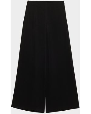 Emanuel Ungaro Kai Wide-Leg Satin Pants - Black