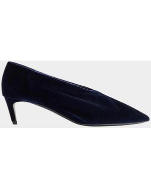 KHAITE Miriam 50Mm Velvet Pumps - Blue