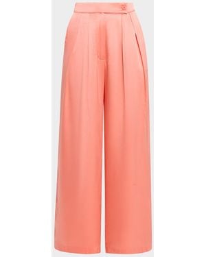 SABLYN Brooke Pleated Silk Pants - Pink