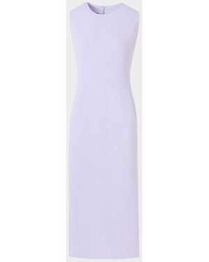Akris Wool Crepe Sleeveless Sheath Dress - Purple