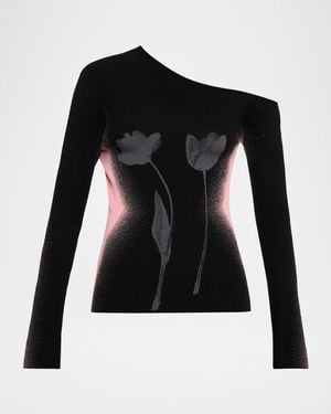 Ph5 Melia Asymmetric Long-Sleeve Top - Black