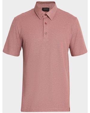 Brioni Jersey Pique Polo Shirt - Pink