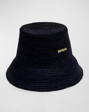 Van Palma Gina Straw Bucket Hat - Blue