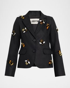 Libertine Buzz Off Linen Classic Jacket - Black
