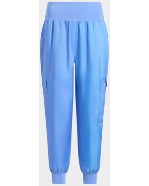 Cinq À Sept Tous Les Jours Giles Satin Jogger Pants - Blue