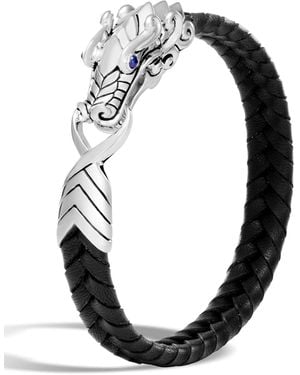 John Hardy Legends Naga Dragon Leather Dragon Bracelet - Black