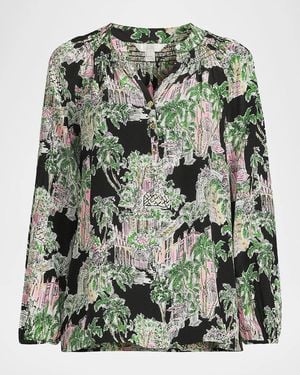 Lilly Pulitzer Elsa Silk Blouse - Green