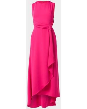 Shoshanna Evie Sleeveless Draped A-Line Maxi Dress - Pink