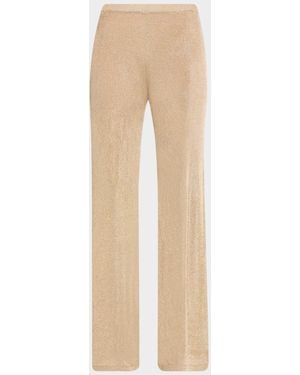 SER.O.YA Sheldon Metallic Knit Pants - Natural