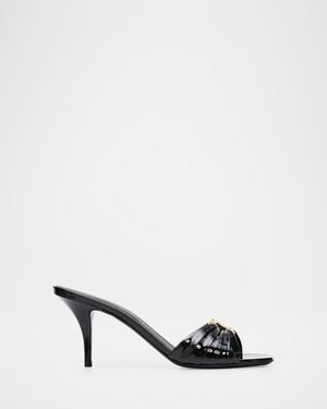 Ferragamo 70Mm Witty Patent Leather Mules - Multicolor