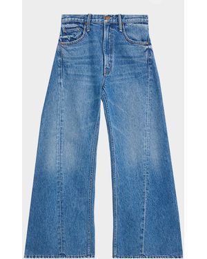 Mother Lil Lemon Twist Wide-Leg Jeans - Blue