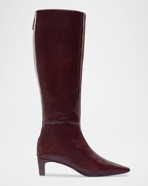 Bernardo Eton Leather Knee-High Boots - Red