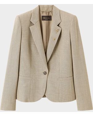 Loro Piana Lindy Single-Breasted Jacket - Natural