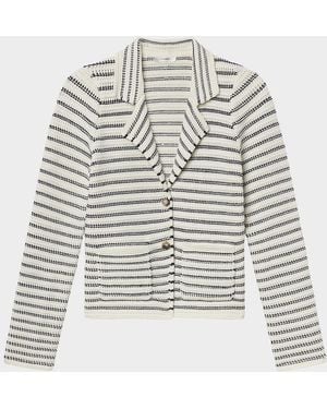 FRAME The Crochet Blazer - Gray