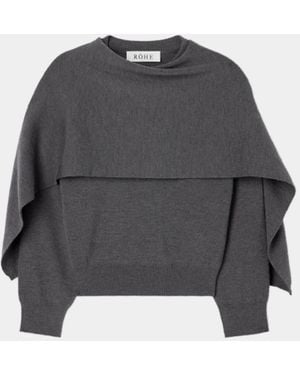 Rohe Draped Cape Sweater - Gray
