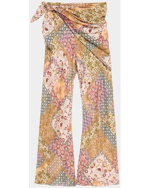 Zimmermann Fairlight Bias Silk Pants - Multicolor