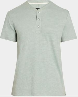 Rag & Bone Apos;S Slubbed Cotton Henley T-Shirt - Green