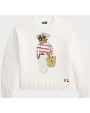 Polo Ralph Lauren Polo Bear Crewneck Sweater - White