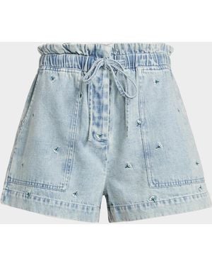 Rails Foster Embroidered Shorts - Blue