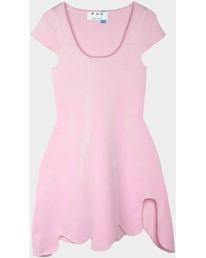 Ph5 Tina Asymmetric Wavy Mini Dress - Pink