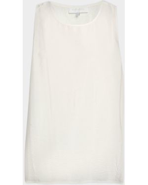 Eskandar A-Line Shimmer Silk Shell - Natural