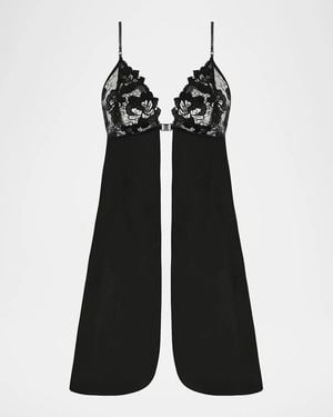 Lise Charmel Cuir Sexy Couture Lace-Cup Babydoll - Black