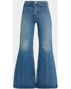 Ulla Johnson Odelia High-Rise Flare Jeans - Blue