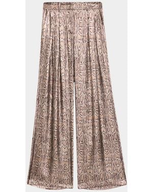 Ramy Brook Python Oscar Wide-Leg Pants - Multicolor