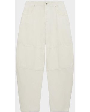 Loewe Paneled Wide-Leg Jeans - White