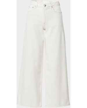 Rag & Bone Featherweight Sofie Wide-Leg Ankle Jeans - White