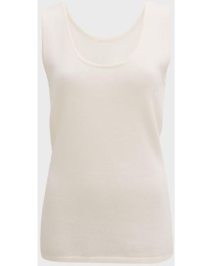 Neiman Marcus Cashmere Basic Tank Top - Multicolor
