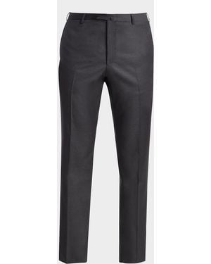 Isaia Apos;S Gregory Basic Wool Pants - Gray