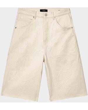 Purple Blank Slate Denim Shorts - Natural